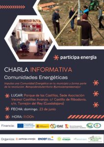 Cartel informativo de charla en Torrejón del Rey