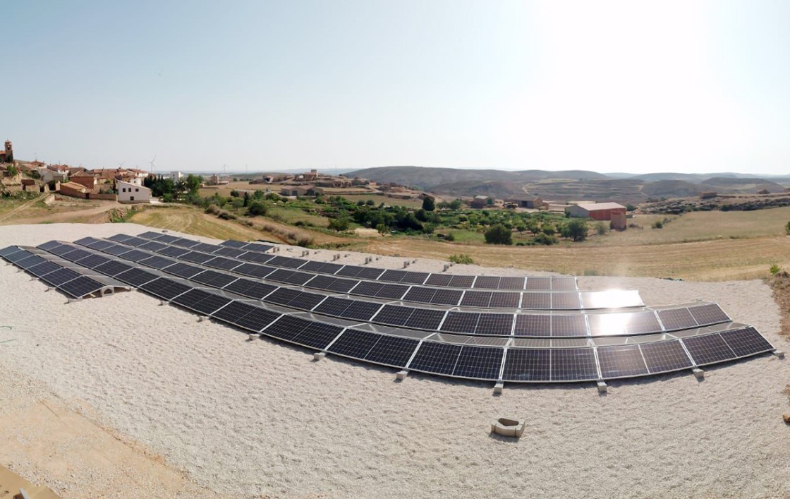 Instalación de autoconsumo de la comunidad energética de Monforte de Moyuela